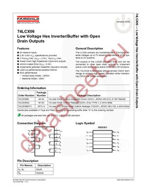 74LCX06MTC datasheet  